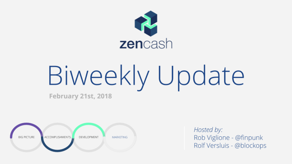 ZenCash Bi-weekly Summarized – Feb 21st 2018